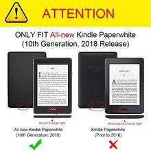 Load image into Gallery viewer, Tkkie Slimshell Case for Amazon All-new Kindle Paperwhite (10th Generation - 2018) - PU Leather Lightweight Cover with Auto Wake / Sleep for Amazon Kindle Paperwhite E-Reader,Books
