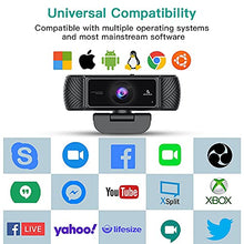 Load image into Gallery viewer, NexiGo 1080P 60FPS Webcam with Software Control and Microphone, AutoFocus, w/Privacy Cover and Tripod, N680P Pro Computer Web Camera for Skype Zoom Teams, Mac PC Laptop Desktop
