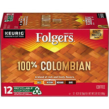Load image into Gallery viewer, Folgers 100% Colombian Medium Roast Coffee, 12 Keurig K-Cup Pods
