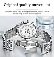 Load image into Gallery viewer, Men Watches with Date Bussiness Watches for Male Luminous Quartz Mens Watches Waterproof with Stainless Steel Strap Stopwatch Timing Function
