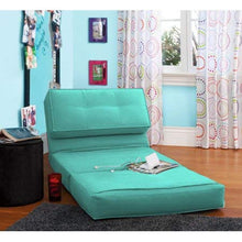Load image into Gallery viewer, Urban Shop Ultra Suede Convertible Flip Chair, Teal
