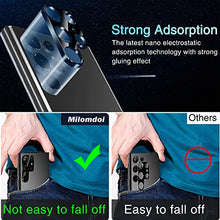Load image into Gallery viewer, Milomdoi [4 Pack] for Samsung Galaxy S22 Ultra 5G Camera Lens Protector Cover, 9H Tempered Glass Camera Screen Protector, Case Friendly, Not Affect Flash, Perfect Night Shot Mode Design, Black
