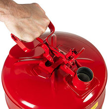 Load image into Gallery viewer, Justrite 7150100 Type I Galvanized Steel Flammables Safety Can, 5 Gallon Capacity, Red
