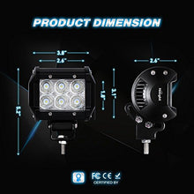 Load image into Gallery viewer, Nilight 2PCS 18W 1260lm Spot Driving Fog Light Off Road Led Lights Bar Mounting Bracket for SUV Boat 4" Jeep Lamp,2 years Warranty
