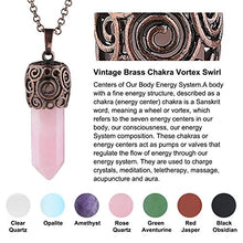 Load image into Gallery viewer, Top Plaza Amethyst Healing Crystal Stone Hexagonal Prism Gemstone Quartz Pendant Necklace Retro Antique Brass Chakra Jewelry for Womens Girls
