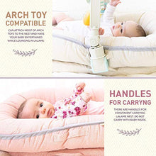 Load image into Gallery viewer, Organic Newborn Lounger | Water-Resistant Baby Nest | for Infants &amp; Toddlers 0-12 Month | for Girls and Boys | (Pink)

