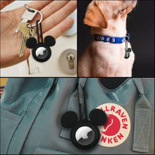 Load image into Gallery viewer, Disney Mickey Mouse Ears 4-Pack Silicone Airtag Holder Case- 4 Airtag Keychain Holder Included- Mickey Mouse Airtag Loop with 4 Designs- Keychain Accessories for Apple Airtag- Airtag Case 4 Pack
