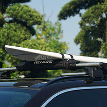 Load image into Gallery viewer, WONITAGO Soft Roof Rack Pads with Two 15 Ft Tie Down Straps for Surfboard, SUP Paddleboard, Snowboard, 28 (Pair) Black
