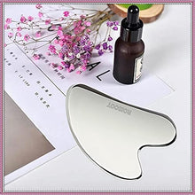 Load image into Gallery viewer, ROISOOT Upgrade Gua Sha Stainless Steel Tool for Face , Massage Scraper for Facial Skin Care with Red Travel Pouch
