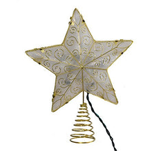 Load image into Gallery viewer, Kurt Adler 10 Light 8.5-Inch Gold Reflector Star Treetop
