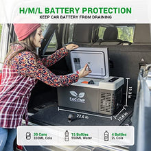 Load image into Gallery viewer, F40C4TMP Portable Refrigerator 20 Quart 12 Volt Freezer (-7.6℉~50℉) 18L Car Fridge With Compressor 110-240V AC For Camping, Truck, RV, Travel, Boat and Home Use
