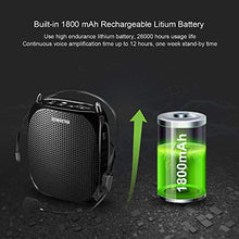 Load image into Gallery viewer, Zoweetek Portable Rechargeable Mini Voice Amplifier with Wired Microphone Headset and Waistband, Supports MP3 Format Audio for Teachers, Singing, Coaches, Training, Presentation, Tour Guide

