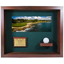 Load image into Gallery viewer, Eureka Golf Products Hole in One Ball &amp; Scorecard or Photo Shadowbox Display-Free Engraved Plate
