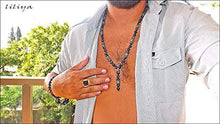 Load image into Gallery viewer, Men Necklace - Labradorite Necklace - Surfer necklace - Fashion Boho necklace
