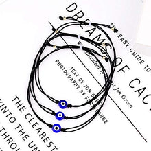 Load image into Gallery viewer, BOCHOI Evil Eye Bracelet Black for Women Girls Adjustable Thread Cord Bracelet Hand Woven for Protection Friendship Wish Bracelet for BFF (3Pcs)
