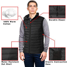 Load image into Gallery viewer, Loowoko Lightweight Heated Vest with 10000mAh Battery Pack, Men&amp;Women Outerwear Vests, Rechargeable Heated Jacket for Winter

