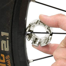 Load image into Gallery viewer, Goabroa Spoke Wrench, Hard Steel 8 Way Bike Rim Truing Tool for Adjust Bicycle Wheel Tension
