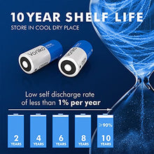 Load image into Gallery viewer, VONIKO CR123A Lithium Batteries (6-Pack) – Photo Lithium Battery –3 Volt 123 Battery Lithium 10 Years Shelf Life – UL&amp;RoHS Certified for Security and Medical Equipment
