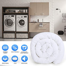 Load image into Gallery viewer, Starcast All Season Twin Size Soft Quilted Down Alternative Comforter 100% Cotton Cover Reversible Duvet Insert with Corner Tabs,Stand Alone Warm Lightweight Fluffy Hypoallergenic,64x88 inch,White
