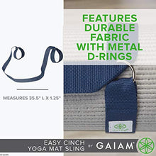 Load image into Gallery viewer, Gaiam Easy-Cinch Yoga Mat Sling, Navy, 1 Count
