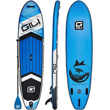 Load image into Gallery viewer, GILI All Around Inflatable Stand Up Paddle Board Package | 10'6 Long x 31" Wide x 6" Thick | Lightweight &amp; Durable SUP | Stable &amp; Wide Stance (Blue)
