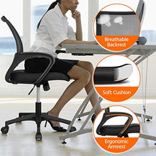 Load image into Gallery viewer, Yaheetech Home Office Desk &amp; Chair Set/Ergonomic Black Mesh Computer Chair and 47" Computer Desk with Storage Bag &amp; Headphone Hook/Adjustable Rolling Swivel Chair/Indusrtal Workstation for Small Space
