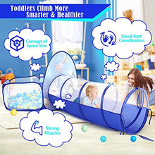 Load image into Gallery viewer, PigPigPen 3pc Kids Play Tent for Boys with Ball Pit, Crawl Tunnel, Rocket Ship Tents for Toddlers, Baby Space World Playhouse Toys, Boys Indoor&amp; Outdoor Play House, Perfect Kid’s Gifts
