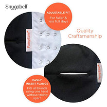 Load image into Gallery viewer, PumpEase Hands Free Pumping Bra | Snugabell Adjustable and Comfortable Pumping Bra Made with Spandex Technical Fabric, Supports 2 Breast Pumping Bottles &amp; Flanges | Black &amp; White - S
