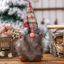 Load image into Gallery viewer, Shan-S Handmade Swedish Santa Gnome Plush,Snowflakes Blinkless Faceless Cloth Doll Birthday Gift for Home Christmas Holiday Present Household Table Decoration Winter Table Ornament
