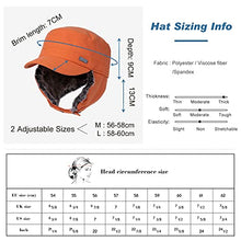 Load image into Gallery viewer, Jeff &amp; Aimy Mens Winter Baseball Army Cap Trapper Warm Lined Military Hunting Hat Women Faux Fur Ear Flaps Muffs Ski Cold Weather Elmer Fudd Orange 58-60CM
