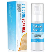 Load image into Gallery viewer, Silicone Scar Gel-Kinbeau Scar Remover Gel for Face, Body, C-Section Stretch Marks, Surgical, Burn, Acne, Old &amp; New Scars,30g/1 OZ (white blue)
