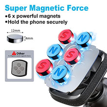 Load image into Gallery viewer, 2 Pack Magnetic Phone Car Mount, APPS2Car Car Phone Holder Mount Magnetic, Built in 6 Strong Magnets, Air Vent Cell Phone Holder for Car with Adjustable Secure Tightening System
