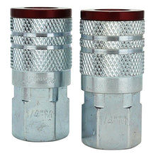 Load image into Gallery viewer, ColorFit by Milton Coupler &amp; Plug Kit - (M-Style, Red) - 1/4" NPT, (14-Piece) - S-314MKIT
