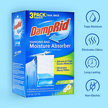 Load image into Gallery viewer, DampRid Hanging Bag, Moisture Absorber, Pack of 3 (16 oz. ea.), 3 Pack, Blue
