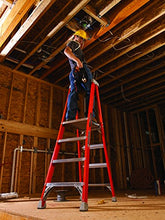 Load image into Gallery viewer, Louisville Ladder 12-Foot Fiberglass Pro Platform Ladder with Extended Rail, 300-Pound Capacity, Type IA, FXP1712
