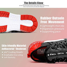 Load image into Gallery viewer, WETIKE Mesh Slip On Lightweight Athletic Shoes, Black Red Size 12.5 Little Kid
