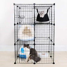 Load image into Gallery viewer, ALLISANDRO Small Pet Playpen, Small Animal Cage for Indoor Outdoor Use, Portable Metal Wire Yard Fence for Small Animal, Puppy, Kitten, Guinea Pigs, Bunny, Turtle, Hamster, 12 Panels, 13.8x13.8 Inches

