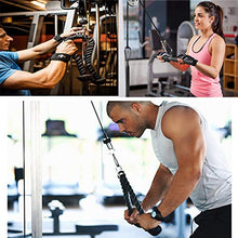 Load image into Gallery viewer, Pulley Cable Machine Men Women Professional Muscle Strength Fitness Equipment Forearm Wrist Roller Training for LAT Pulldowns, Biceps Curl, Triceps Extensions Workout Straight Curved
