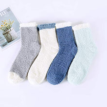 Load image into Gallery viewer, Zando Fuzzy Socks for Women Cozy Slipper Socks Winter Home Socks Girls Warm Sleeping Socks Cute Socks Christmas Fuzzy Socks Winter Socks for Teens 5 Pairs Mixed Solid One Size
