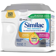 Load image into Gallery viewer, Similac Pro-Advance Non-GMO Infant Formula with Iron, with 2'-FL HMO, for Immune Support, Baby Formula, Powder, 23.2 Ounce
