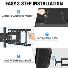 Load image into Gallery viewer, Mounting Dream TV Mount Full Motion TV Wall Mounts for 26-55 Inch Flat Screen TV, Wall Mount TV Bracket with Dual Arms, Max VESA 400x400mm and 99 LBS, Fits 16", 18", 24" Studs MD2380-24K TV Mounts
