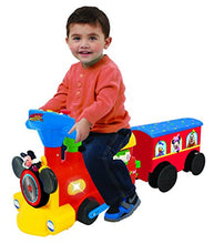 Load image into Gallery viewer, Kiddieland Toys Limited Battery-Powered Mickey Choo with Caboose &amp; Tracks Ride On,Multi,9.5 x 14.25 x 31.5 inches
