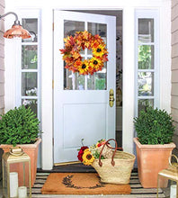 Load image into Gallery viewer, Tiny Land 24 Inches-Fall-Wreath for Front-Door-Decor Gift Box Included - Handcrafted Rattan Base - for Autumn &amp; Thanksgiving Day
