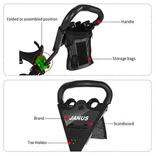 Load image into Gallery viewer, Janus Golf Push Cart, Golf cart for Golf Bag，Golf Pull cart for Golf Clubs, Golf Push carts 3 Wheel Folding, Golf Accessories for Men Women，Golf cart Accessories，Ideal for Golf Clubs
