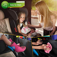 Load image into Gallery viewer, Car Seat Protector + Rear Seat Organizer For Kids - Waterproof &amp; Stain Resistant Protective Backseat Kick Mat W/Storage Pockets &amp; Tablet Holder - Baby Travel Kickmat &amp; Front/Back Seat Cover Set
