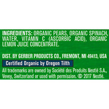 Load image into Gallery viewer, Gerber Purees Organic 2nd Foods Baby Food Fruit &amp; Veggie Variety Pack, 3.5 Ounces Each, 18 Count
