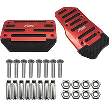 Load image into Gallery viewer, Universal 2 PCS Red Non-Slip Automatic Car Gas Brake Pedal Cover Pad Metal Plastic Car Gas Brake Foot Pedal Pad Cover Accelerator Red
