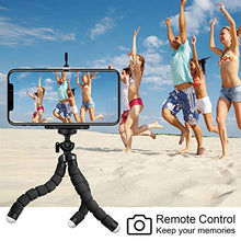 Load image into Gallery viewer, Mini Phone Tripod, SYOSIN Phone Camera Tripod Mount with Bluetooth Control and Universal Clip, 360° Rotating Flexible Tripod Stand Holder for Smartphone, Camera and GoPro

