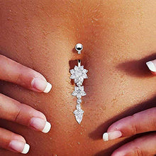 Load image into Gallery viewer, Udalyn 6 Pcs 14G Belly Rings for Women Stainless Steel Navel Rings Body Piercing Jewery Set Gold
