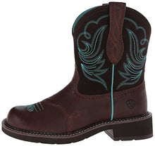 Load image into Gallery viewer, Ariat Women's Fatbaby Heritage Dapper Western Cowboy Boot, Royal Chocolate/Fudge, 7.5 M US
